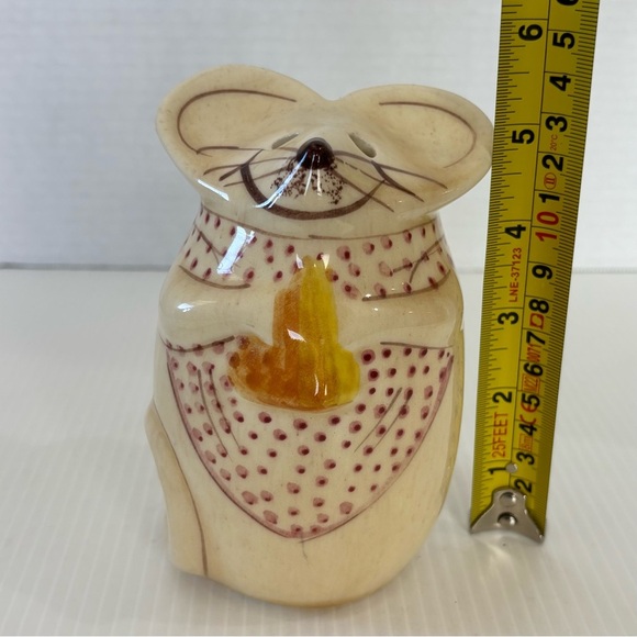 Vintage N.S. Gustin Mouse Parmesan Cheese Shaker & Cheese Plate - Picture 7 of 10